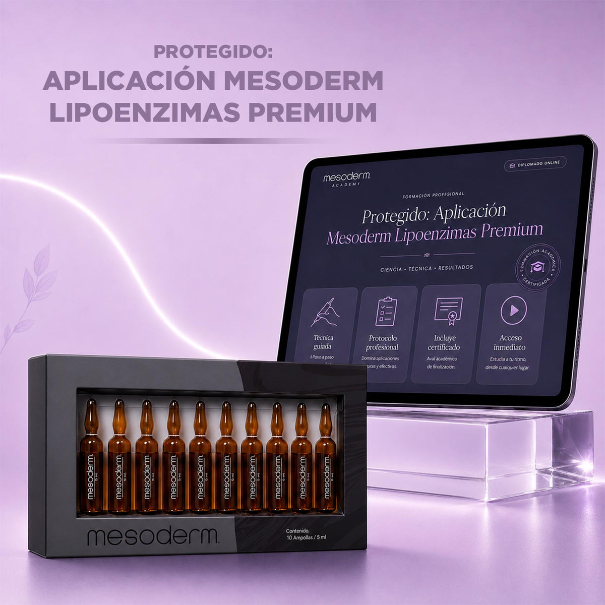 Aplicación Mesoderm Lipoenzimas Premium
